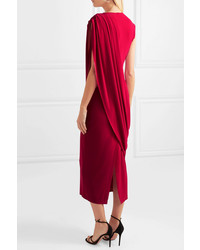 Красное платье-футляр от Norma Kamali