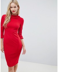 Красное платье-футляр от City Goddess