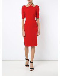 Красное платье-футляр от Olympiah