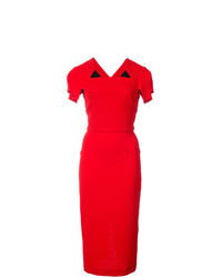 Красное платье-футляр от Roland Mouret