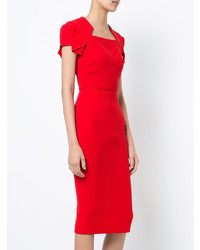 Красное платье-футляр от Roland Mouret