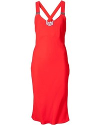 Красное платье-футляр от Thierry Mugler