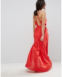 Красное плетеное платье-макси от Asos
