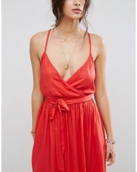 Красное плетеное платье-макси от Asos