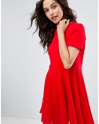 Красное плетеное повседневное платье от Asos