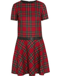 Красное повседневное платье в шотландскую клетку от Karl Lagerfeld