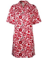 Красное повседневное платье с цветочным принтом от Ambell