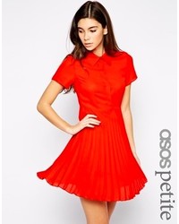 Красное повседневное платье со складками от Asos