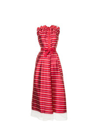 Красное сатиновое вечернее платье от Alexis Mabille