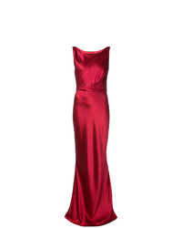 Красное сатиновое вечернее платье от Nili Lotan