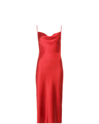 Красное сатиновое платье-комбинация от Fleur Du Mal