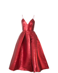 Красное сатиновое платье с пышной юбкой от Alex Perry