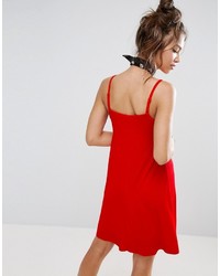 Красное свободное платье от Asos