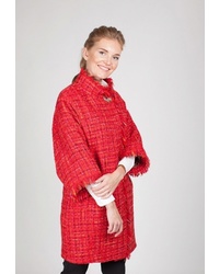 Женское красное твидовое пальто от Shartrez
