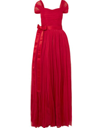Красное шелковое вечернее платье от Dolce & Gabbana
