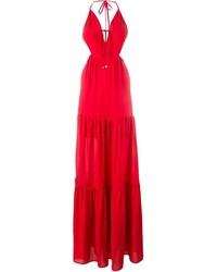 Красное шелковое вечернее платье от Dsquared2