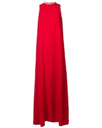 Красное шелковое вечернее платье от Monique Lhuillier