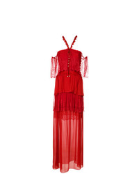 Красное шелковое вечернее платье от Nk