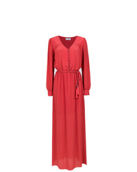 Красное шелковое вечернее платье от Olympiah