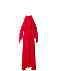 Красное шелковое вечернее платье от Rosetta Getty
