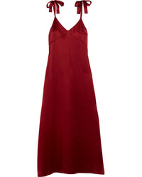 Красное шелковое платье-майка от Reformation