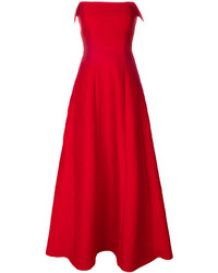Красное шелковое платье-макси от Alberta Ferretti