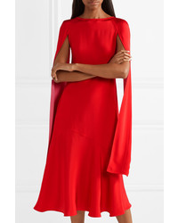 Красное шелковое платье-миди от Calvin Klein 205W39nyc