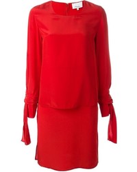 Красное шелковое платье прямого кроя от 3.1 Phillip Lim