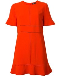 Красное шелковое платье прямого кроя от Proenza Schouler