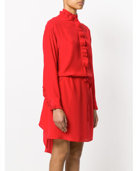 Красное шелковое платье прямого кроя от Zadig & Voltaire