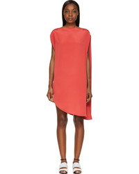 Красное шелковое платье от Calvin Klein Collection
