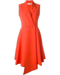 Красное шелковое платье от Christian Dior