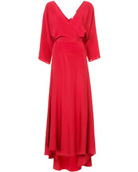 Красное шелковое платье от Diane von Furstenberg