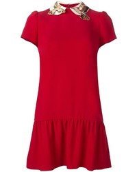 Красное шелковое платье от RED Valentino