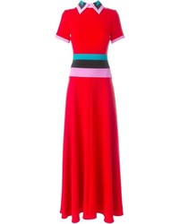 Красное шелковое платье от Roksanda