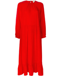 Красное шелковое платье от Semi-Couture