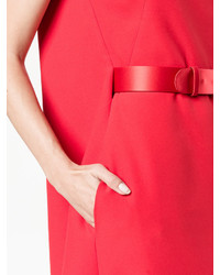 Красное шелковое платье от Alexander McQueen