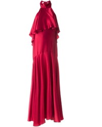 Красное шелковое платье от Temperley London