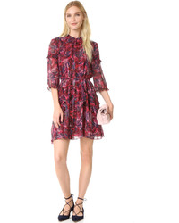 Красное шелковое платье от Saloni