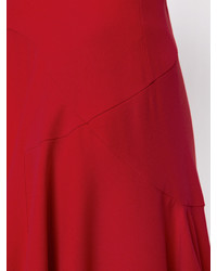 Красное шелковое платье от Alexander McQueen