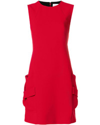 Красное шелковое платье от Victoria Beckham