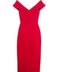 Красное шерстяное платье-футляр от Roland Mouret