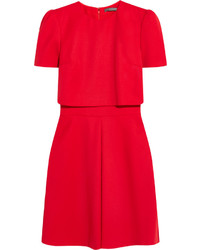 Красное шерстяное платье от Alexander McQueen