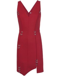 Красное шерстяное платье от Thierry Mugler