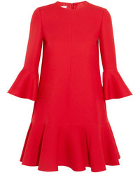 Красное шерстяное платье от Valentino