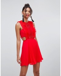 Красное шифоновое коктейльное платье от Asos