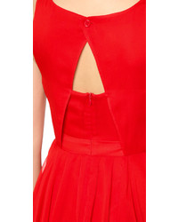 Красное шифоновое коктейльное платье от Cupcakes And Cashmere