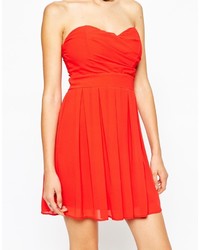 Красное шифоновое коктейльное платье от TFNC