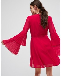 Красное шифоновое коктейльное платье от Asos