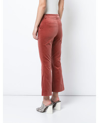 Женские красные бархатные брюки от Frame